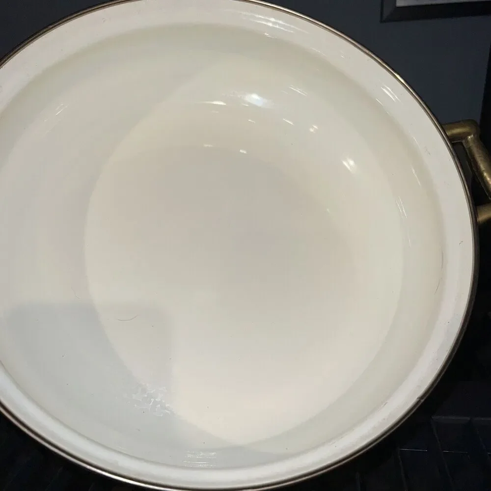Tabletops Unlimited Vitroceramic cookware 3 Qt Enamel Stock Pot Dutch Oven Fruit